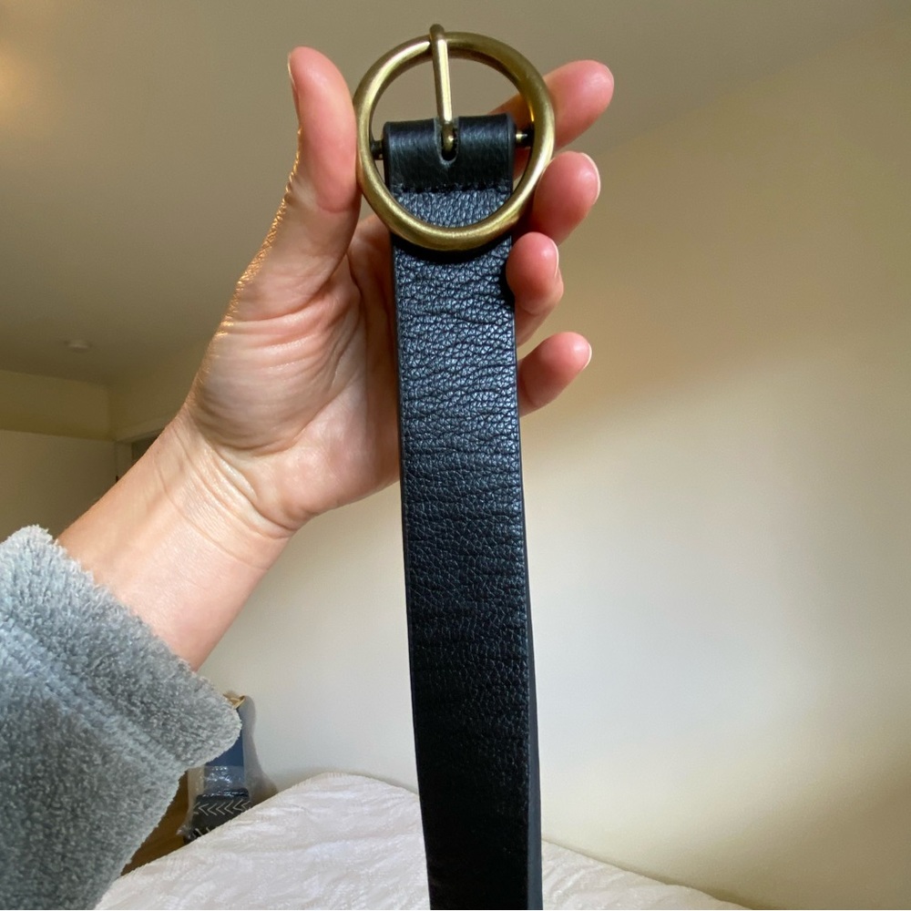Lovestrength Genuine Leather Belt with Brass Hardware